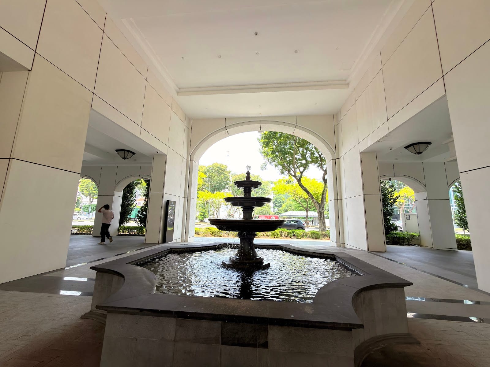 Interior architectural design and serene modern lounge at Longevity World Singapore